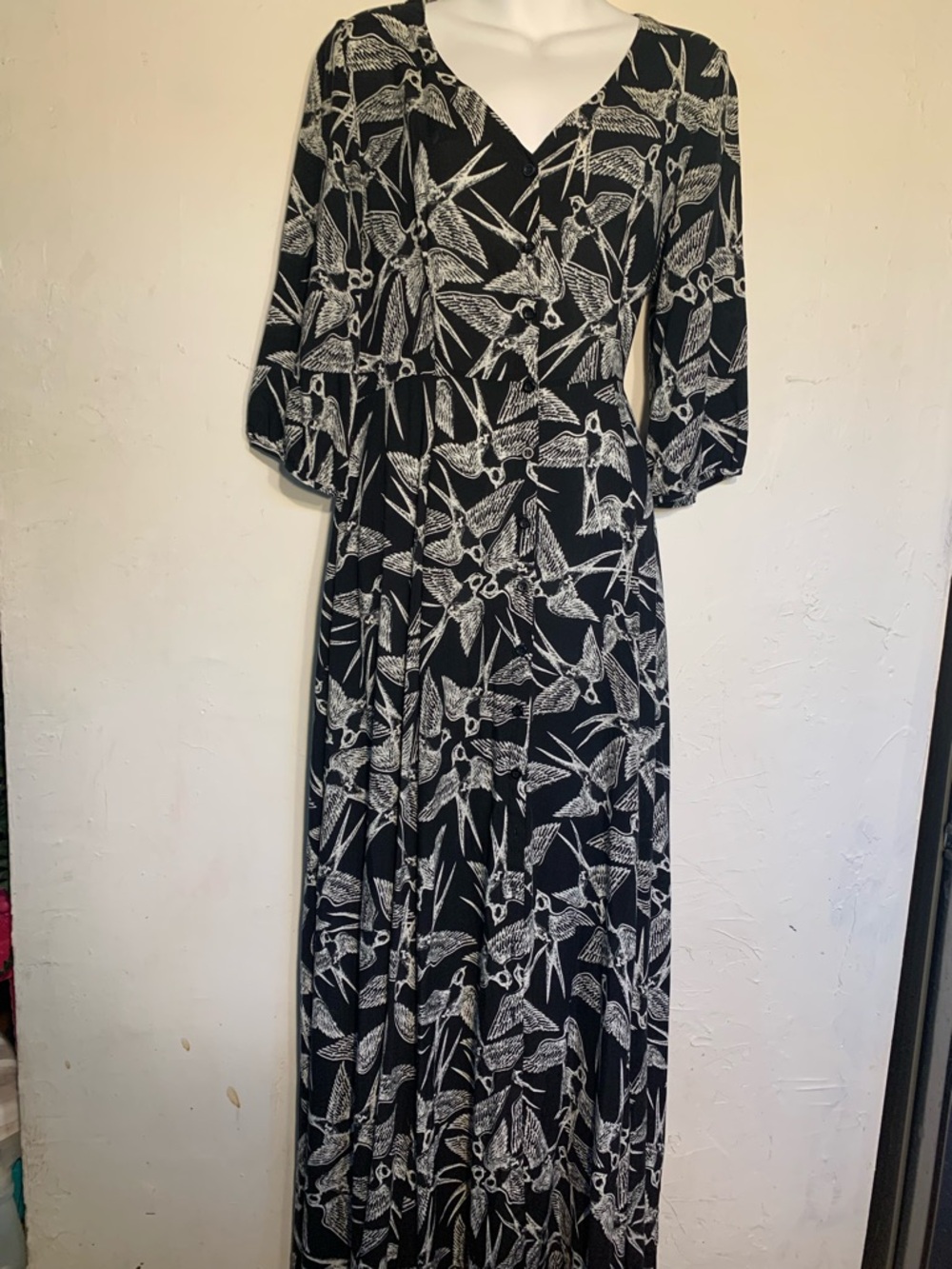 Frock Shop black and white swallow bird print dress vintage?